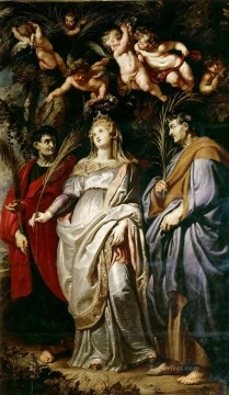 ピーター・パウル・ルーベンス Painting - 聖ドミティラと聖ネレウスと聖アキレウス ピーター・パウル・ルーベンス